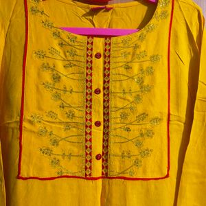 Mustard Yellow Kurti For Sale