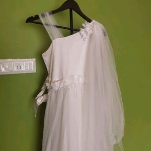 Mystery White Long Gown/New With Tag