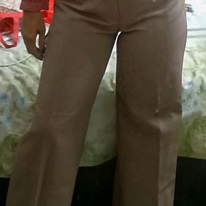 Beige Formal Trousers