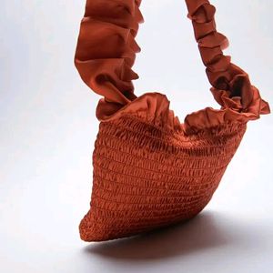 Zara Russet Ruffle Mini Bag