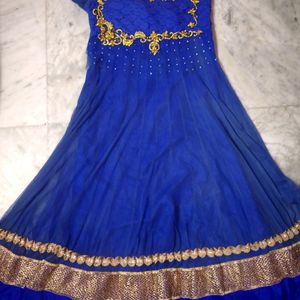 Heavy Work Blue Anarkali