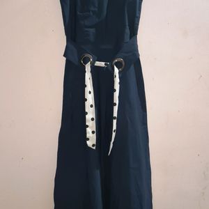 Korean Navy Blue Dress
