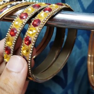 Red Golden Bangles