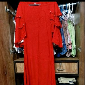 Once Used Red Maxi Dress Xl