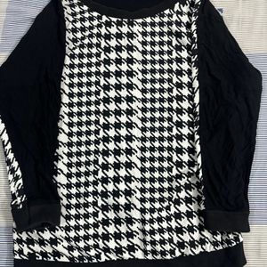 Black &White printed  Top