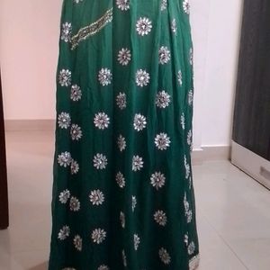 Long Slit Kurti Lehenga With Dupatta