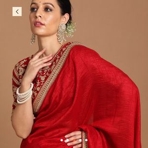 Splendid Dark Red Saree Pre Draped