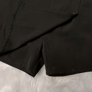 Solid Brand New Black Skort