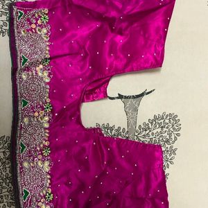 Set Of 3✨Purple Heavywork  Saree Blouse Petticoat