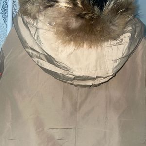 Jacket With Detachable Cap and Fur