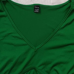 Forest Green Shein Top