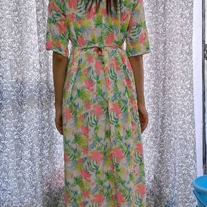 Floral Maxi Dress With Side Slit