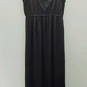 Black Sleeveless Gown Type Dress(New)