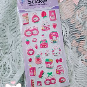 Limited Stock‼️🎀Cute Berry Bunny Stickers🎀💓‼️