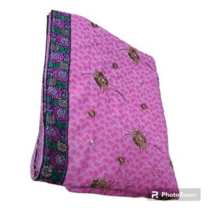 Beautiful Embroidary Saree 🩷