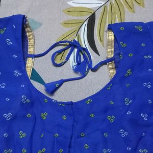 Women's Blue Designer Back Blouse