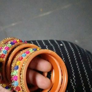 Floral Multi Colour Bangles