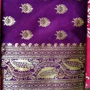 New Silk Zari Saree With Blouse Piece