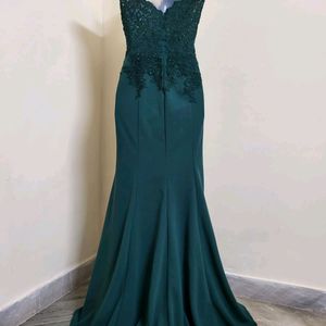 Bottle Green Long Gown