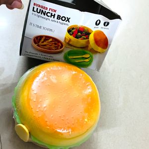 Round Burger Shape Lunch Boxes 3 Containers Lunc