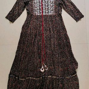 Ethnic Black Dress - S