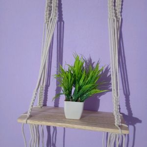 New Wooden Wall Hanging With Flower Pot