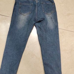 Blue Pure Denim Moms Fit Jeans Woman