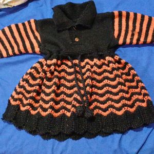 1 To 2 Year Girl Woolen Frock