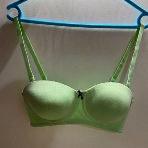 Zivame sea green underwired bra 32, light padded