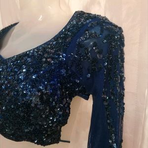 Sexy Backless Sequin Heavy Partywear Blouse