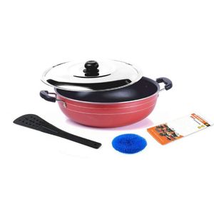 Non-stick Deep Kadai With Steel Lid