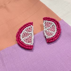 Pink Bead Earrings