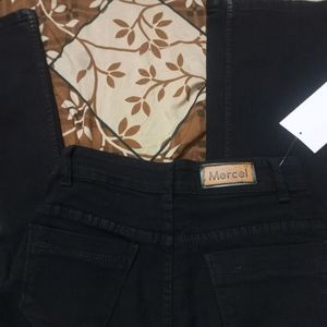 High Waist Straight Mercel Denim Jeans Black /-