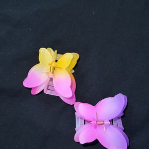 Korean Butterfly Hair Claw Clip Pack Of 2