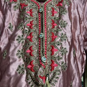punjabi suit silk with Embroidery
