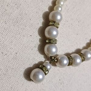 Pearl And Crystal Necklace