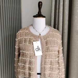 Korean Front Open Fur Cardigan