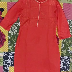 Aurelia Embellished Cotton Blend Straight Kurta