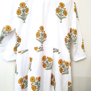 Stock Clearance Sale - White Frock With Yellow