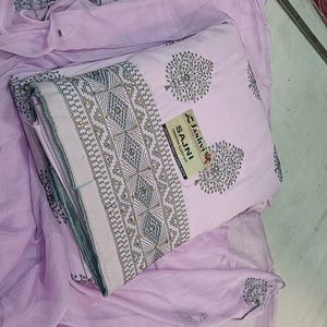 Lavender Sajnii Suit Border Dupatta