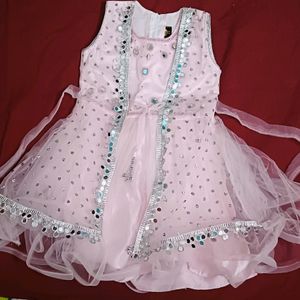 Pinky Mirror Frock- Unused Without Tag