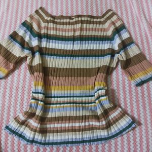 Multicolored Striped Top