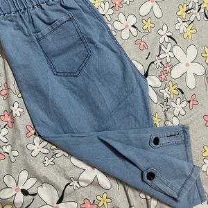 Calf Length Denim Jeggings for Women - Plus Size