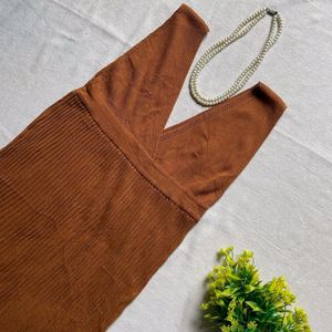 Brown Knitted Dress 🤎