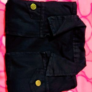 Women Denim Black Jacket