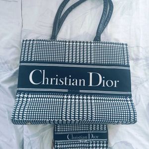 Christian Dior Handbag With Wallet