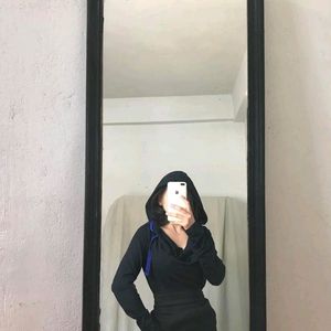 Black Hoodie Top