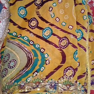 Multi Color Bhandhani Saree