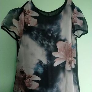 Sheer Floral Top