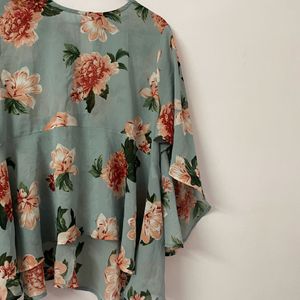 FLORAL MESH TOP